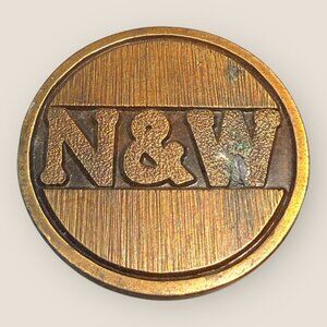 Jimm Watson 1976 Brass Belt Buckle N&W Norfolk & Western Railway Vintage